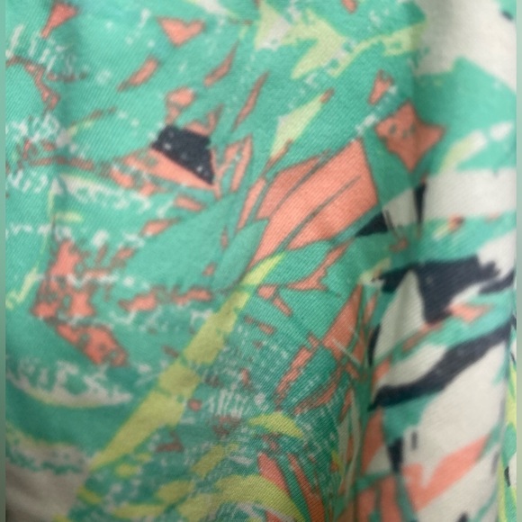 Xhiliration Women’s Multi Colored Distressed Palm Print Ruffle Bikini Top Lg - Picture 14 of 16